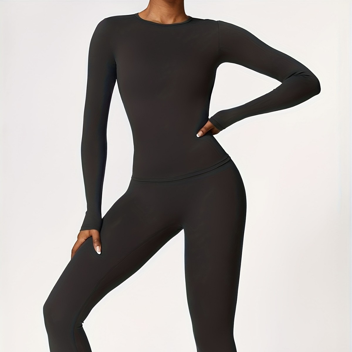Winter Clothing For Woman - Nauwsluitend yogapak, slank, lang mouwloos, voor