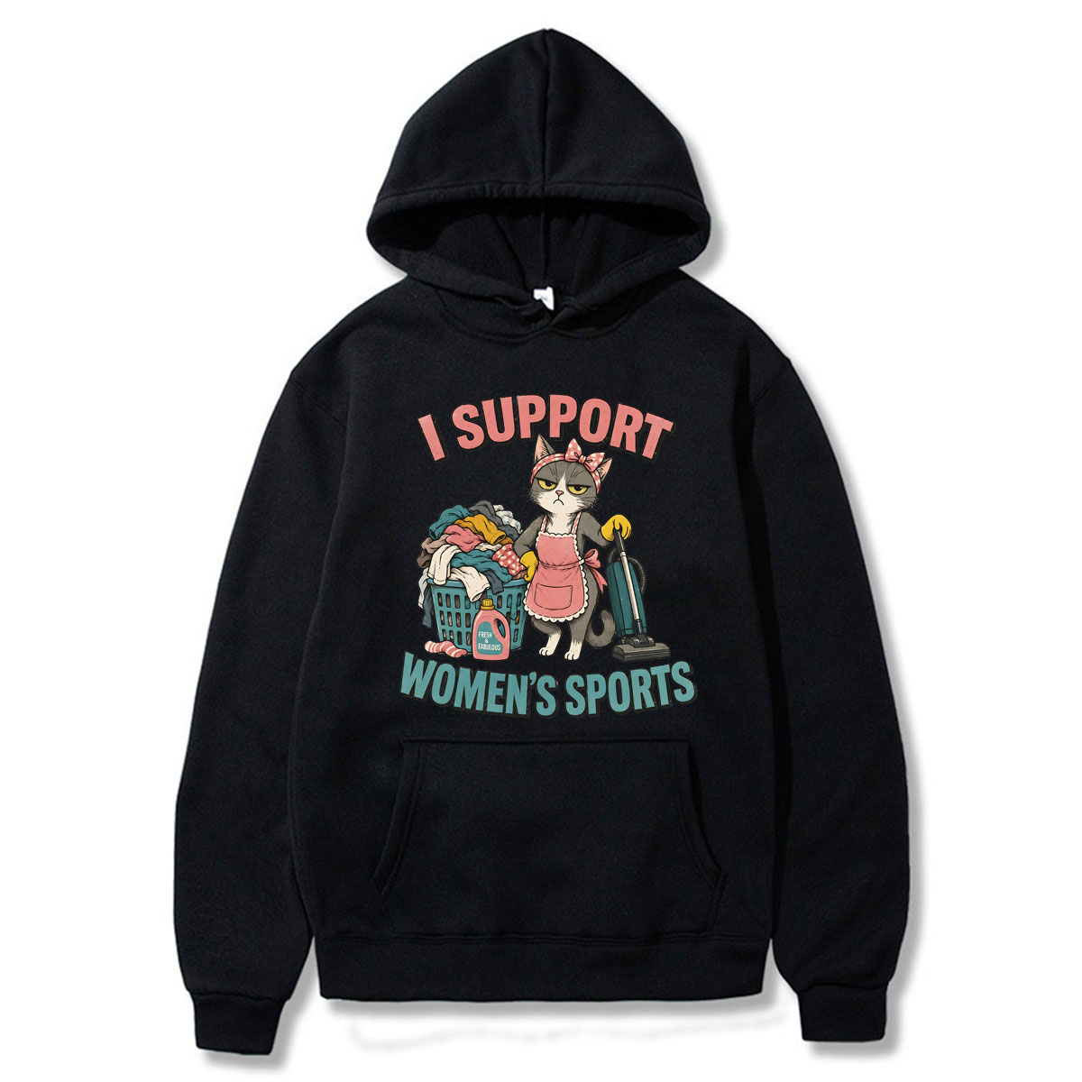 Winter Clothing Meme - Ik steun damessporten Grappige kat schoonmaakmeme