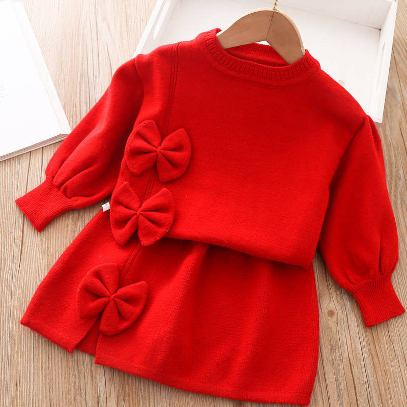 Winter Clothing That Starts With O - Meisjeskledingset 2-delige trui met lange mouwen