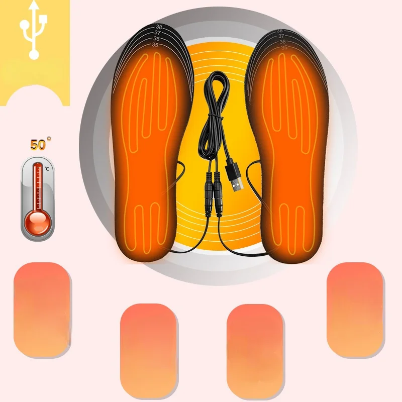 Heated Insole Rechargeable - USB Oplaadbare Verwarmde Inlegzolen Maat 35-46