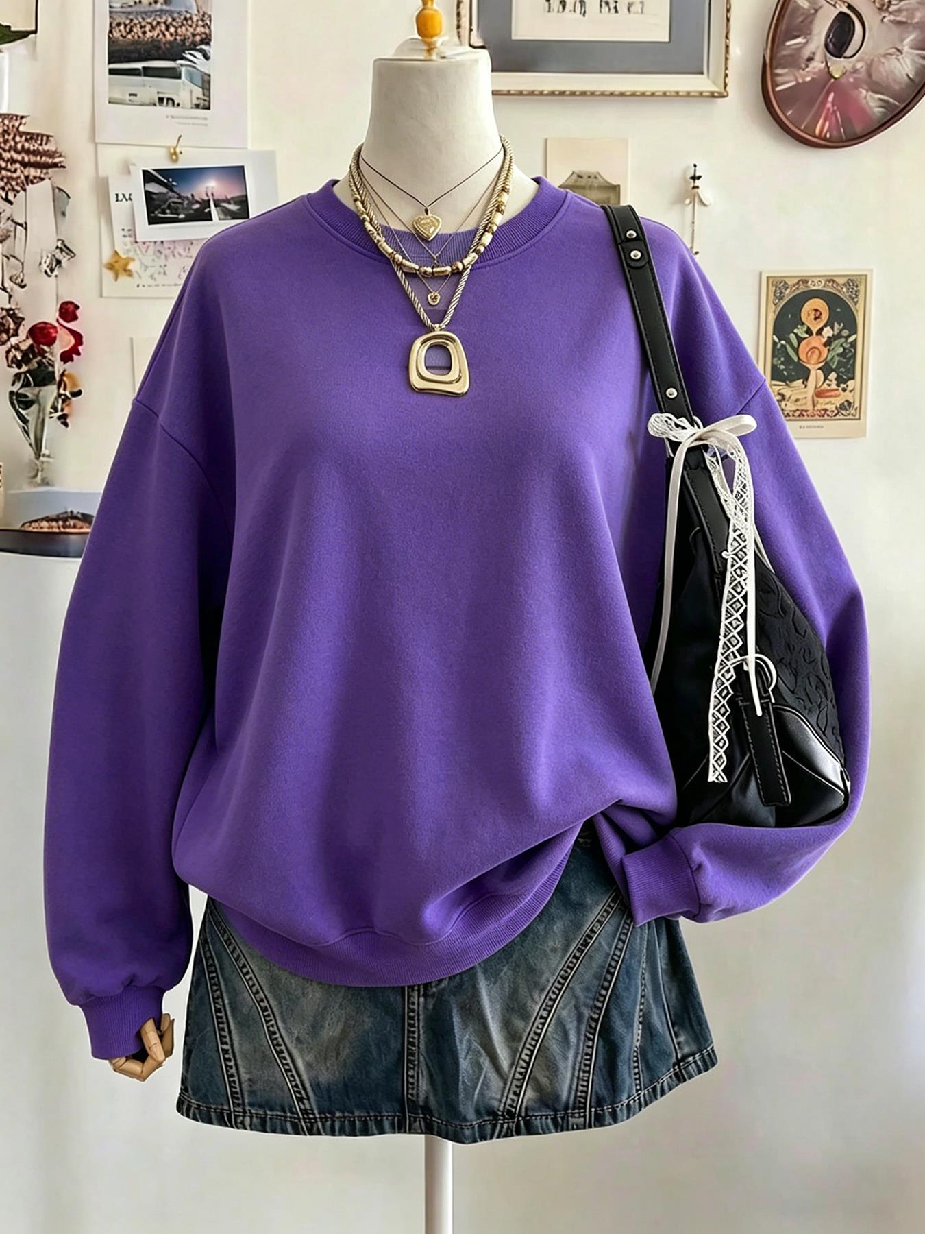 Winter Clothing On Sale Women'S - Op uitverkoop: Casual zwart sweatshirt voor