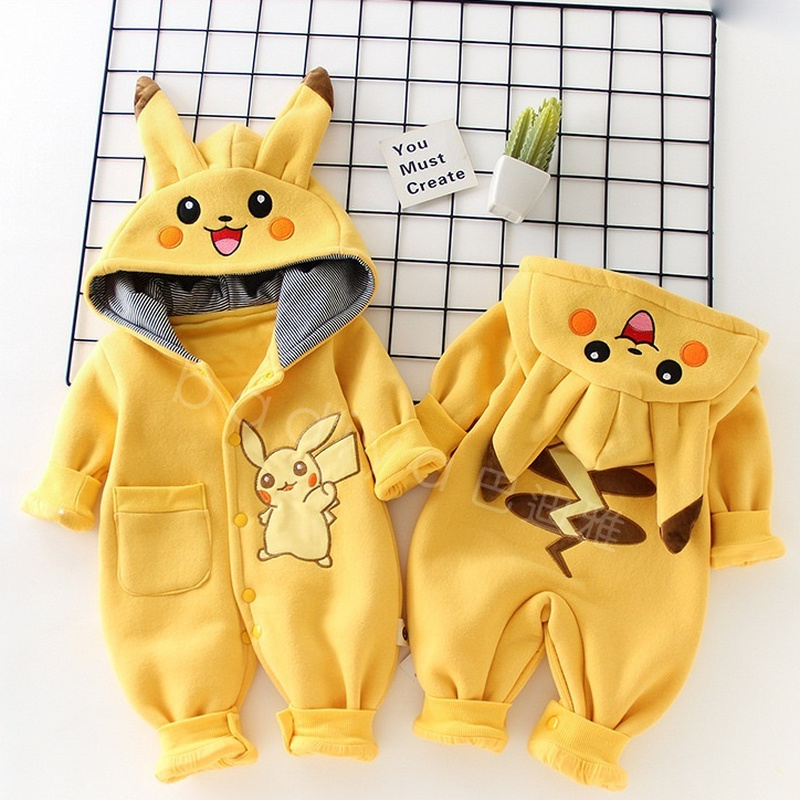 Winter Clothing For Babies - Cartoon Pocket Monsters Baby Pyjama Pasgeboren