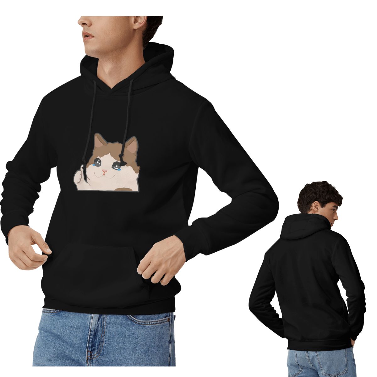 Winter Clothing Meme - Huilende Kat Meme Hoodies Mannen Vrouwen