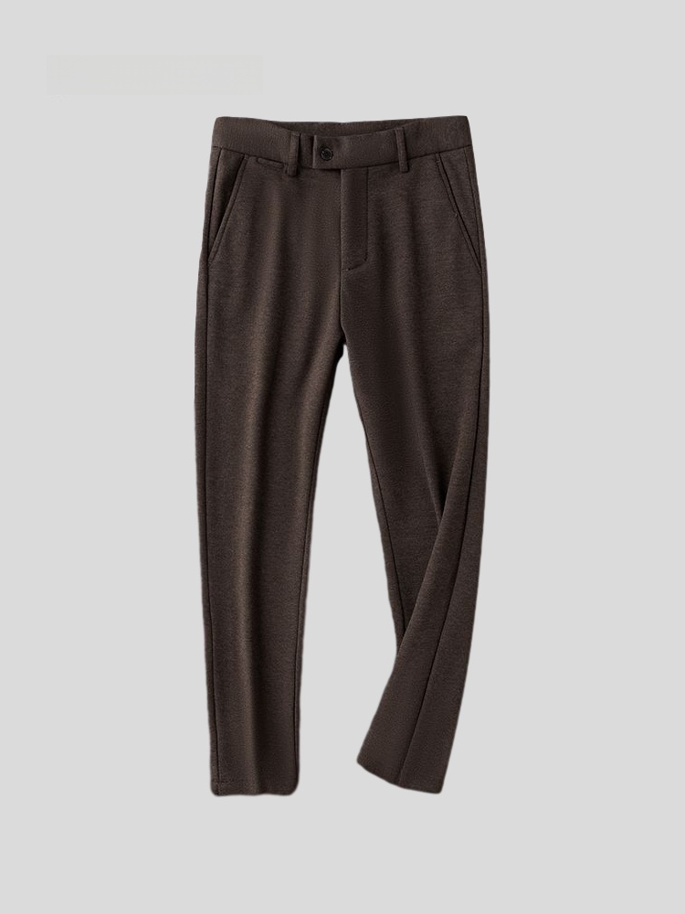 Winter Sun Clothing - Verdikte fleece zakelijke casual broek voor