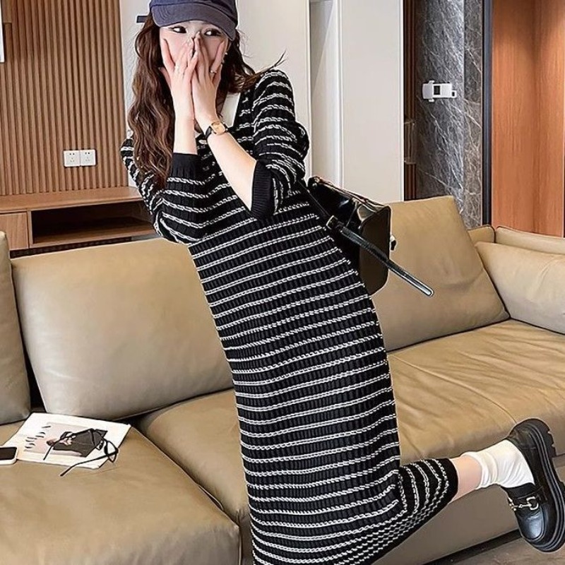 Streep Abrikoos Vrouw Gebreide - Winter Clothing On Sale Women'S recensie en prijs