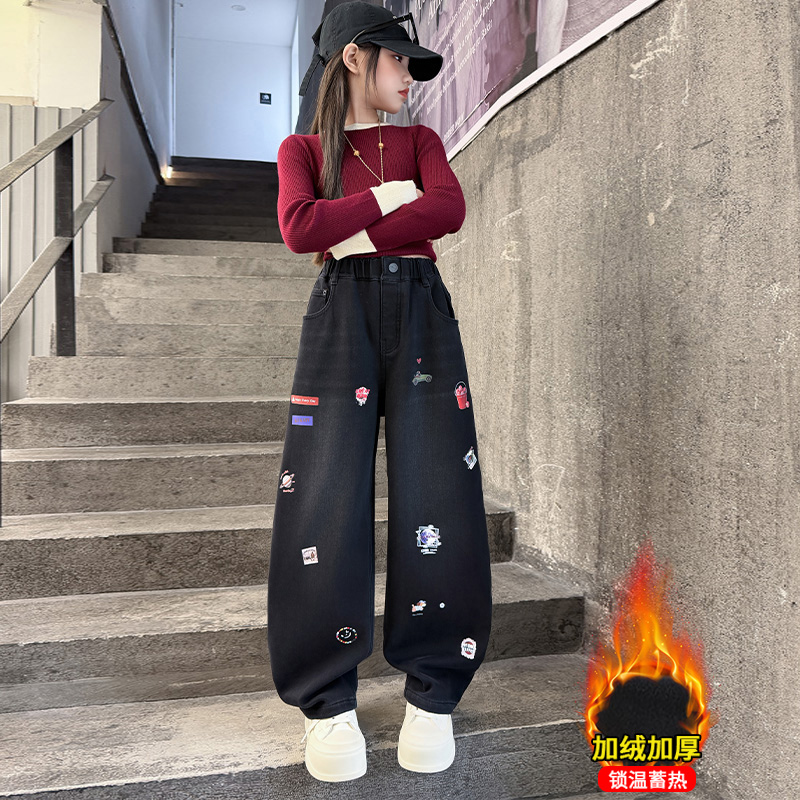 Herfst Meisjes Jeans Cartoon G - Winter Clothing Drawing recensie en prijs