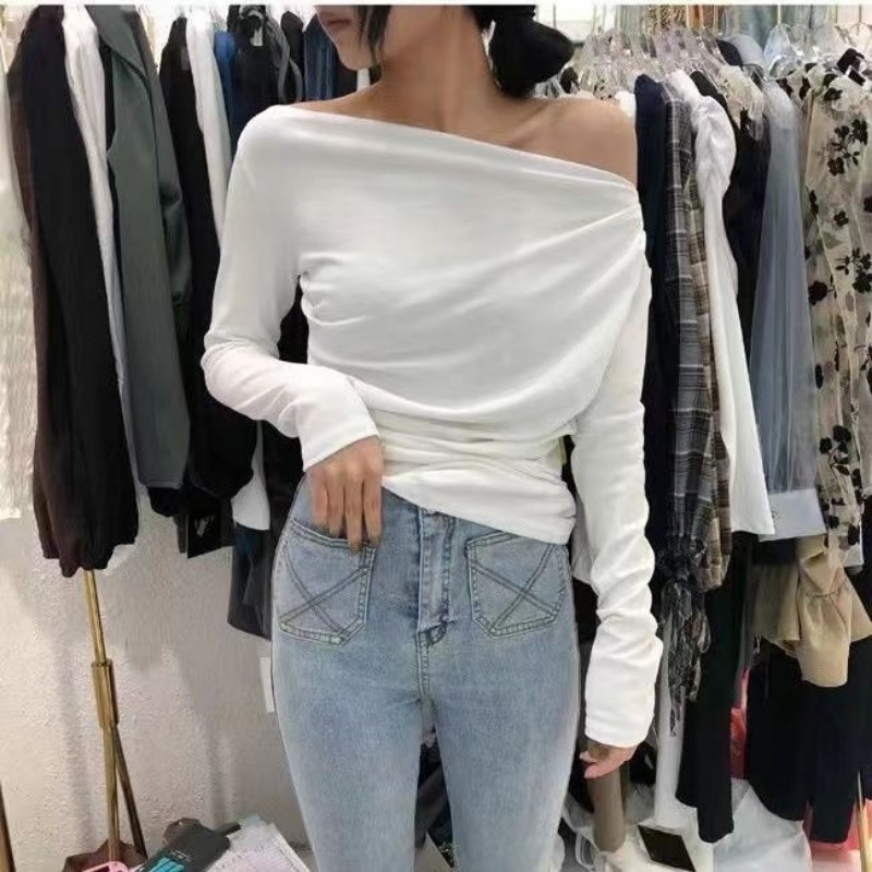 Slanke effen 2025, off-shoulde - Winter Clothing On Sale Women'S recensie en prijs