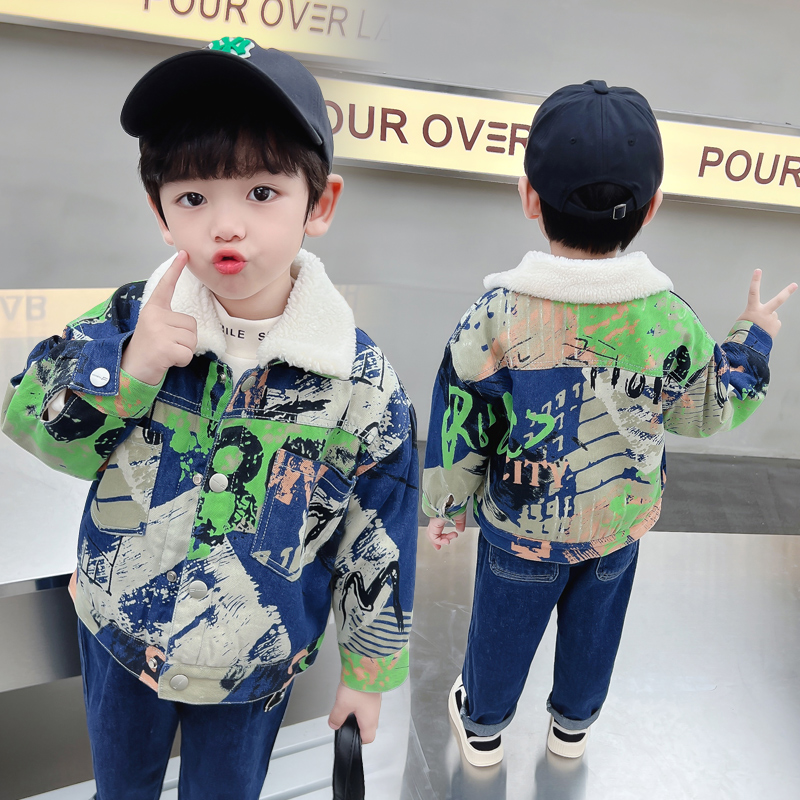 Kids Baby Warm Denim Jasje Par - Winter Clothing Drawing recensie en prijs