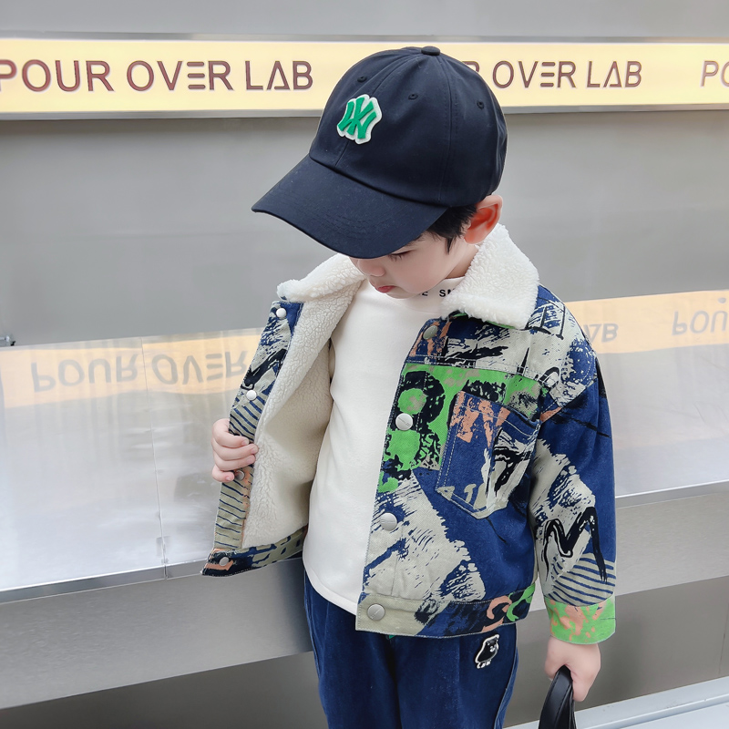 Kids Baby Warm Denim Jasje Par - Winter Clothing Drawing recensie en prijs